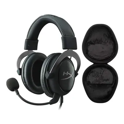 HyperX Cloud II Gaming Headset (Gunmetal Gray) with Knox Gear Hard Shell Headphone Case Bundle (