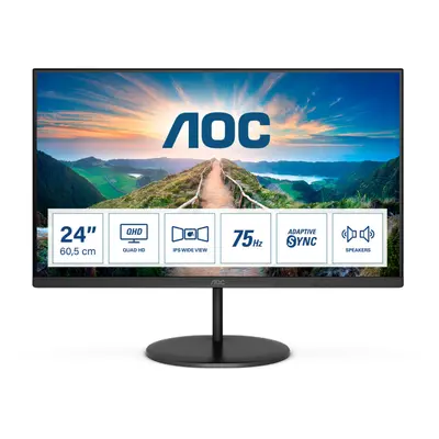 AOC Q24V4EA - LED monitor - 24" (23.8" viewable) - x QHD @ Hz - IPS - cd/m - 1000:1 - ms - HDMI,