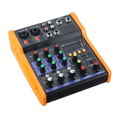 4 Channel Bluetooth DJ Mic Audio Mixer Live Studio Audio Mixing Console