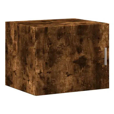 (smoked oak) vidaXL Wall Cabinet Bathroom Storage Cabinet Concrete Grey Engineered Wood