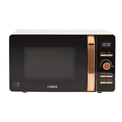 Tower T24021W Digital Microwave with 60-Minute Timer and Autocook Settings, 20L, 800W White and 