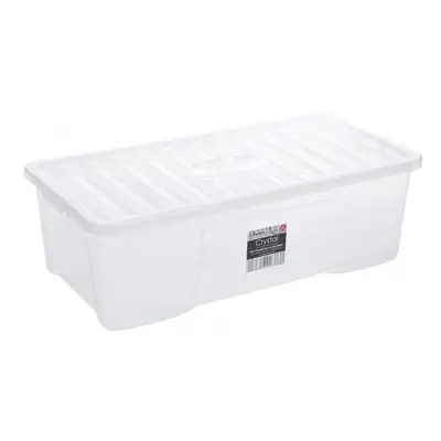 storage box Crystal litres 79,5 x 39,5 cm white/transparent