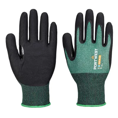 (Green/Black, M) Portwest SG Cut B18 Eco Nitrile Glove (Pk12)