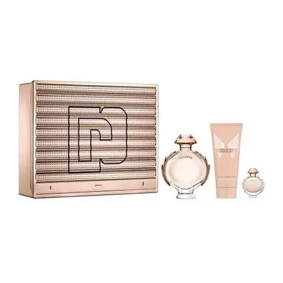 Paco Olympea Pcs Set For Women: 2.7 Eau De Parfum Spray + 0.2 Oz Eau De Parfum Mini + 3.4 Sensua