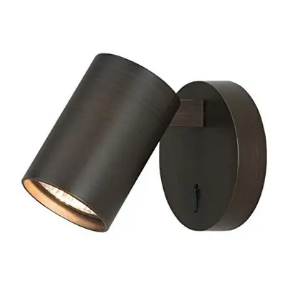 Ascoli Single Switched Indoor Reading Light (Bronze), GU10 LED Lamp, Designed in Britain - - Yea