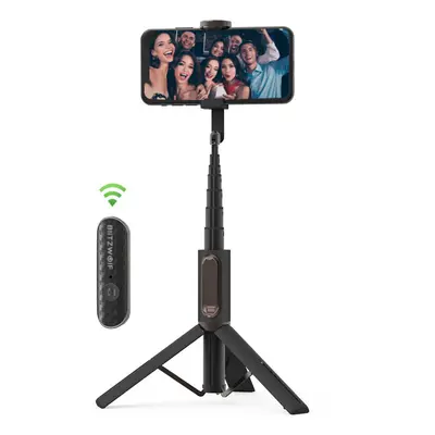 (Grey) All In One Portable bluetooth Selfie Stick