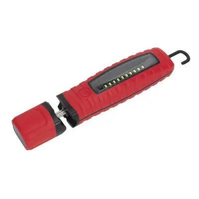 Sealey LED360R 360deg SMD + 3W LED Red Cordless Lithium-ion Rechargeable Inspection Lamp