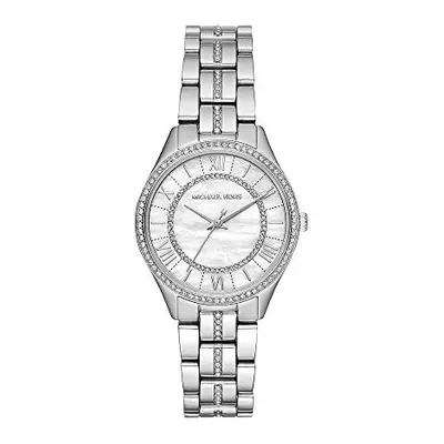 Michael Kors Womens Lauryn Stainless Steel Quartz Stainless-Steel Strap, Silver, Casual Watch (M