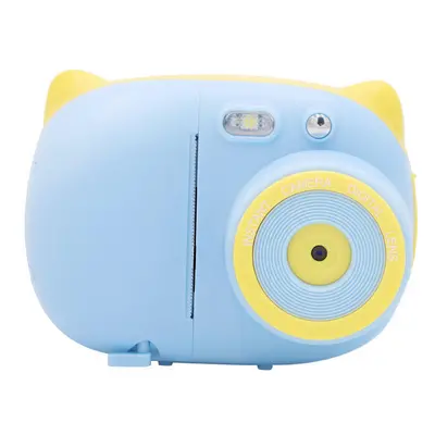 (Blue) HD Mini15MP 1080P Portable Rechargeable Children Kids Instant Camera Photo Printer