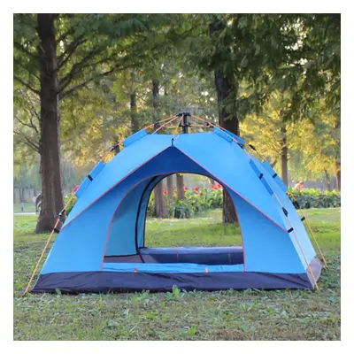 (Sky Blue) Person Fully Automatic Tent Waterproof Anti-UV PopUp Tent Outdoor Family Camping Hiki