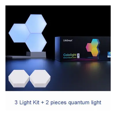 (3 light kit) Colo-light LED Quantum Light Smart Geometry Assembling DIY Lamp WiFi Work with Goo