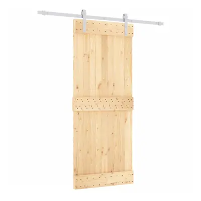 vidaXL Sliding Door Barn Door with Hardware Set Interior Door Solid Wood Pine