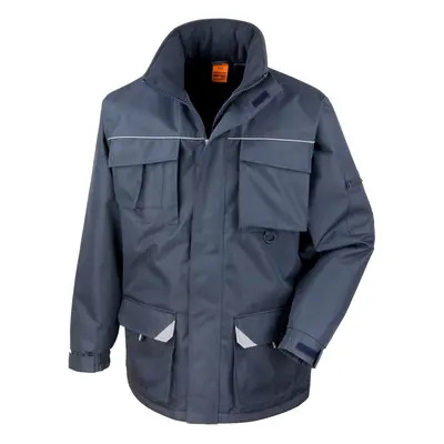 (XL, Navy) WORK-GUARD by Result Mens Sabre Padded Long Coat