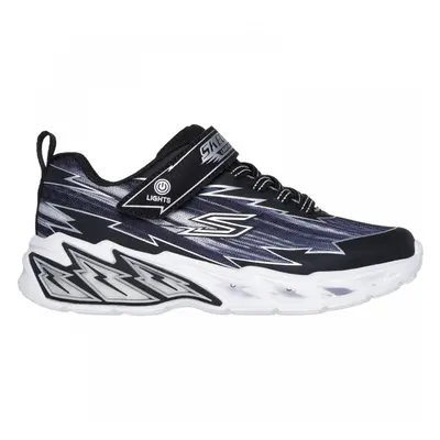 (9.5 (Children's)) Light Storm 2.0 - Bolt-Brights | Black/Grey | Boy's Lightning Themed Light-up