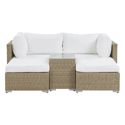 Sofa Set NOTO PE Rattan Light Brown