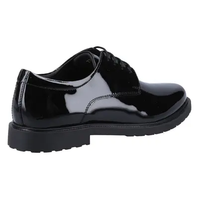 (Black, (Adults')) Hush Puppies Verity Slip On Leather Women's Patent Black Brogues Shoes