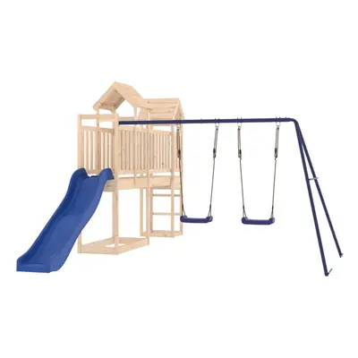 (solid pinewood) vidaXL Outdoor Playset Playhouse Play Towers Playground Set Solid Wood Douglas