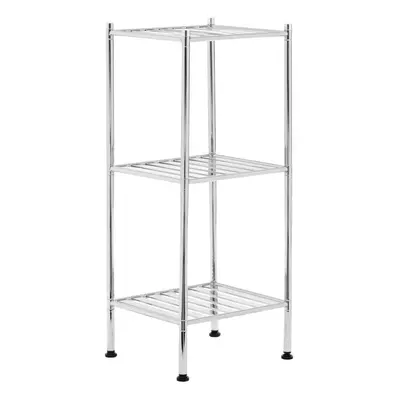 3 TIER CHROME SHELF UNIT WITH RUBBER FEET