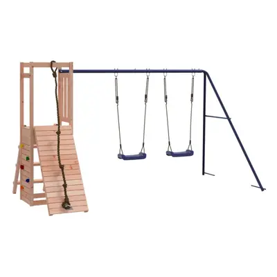 (solid douglas wood) vidaXL Playhouse Climbing Frame with Swings Climbing Kids Wall Solid Wood P