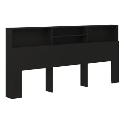 (black) vidaXL Headboard Cabinet Bedroom Home Indoor Bookcase Backboard Multi Colours