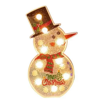 (Snowman) Creative Colorful Christmas Tree Snowman LED Night Light Decorative Table Lamp Home