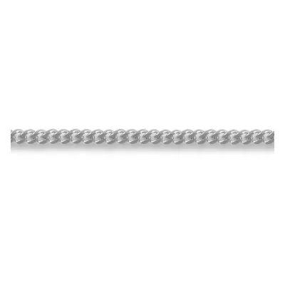 (20) Jewelco London Unisex Solid 9ct White Gold Diamond Cut Curb 1.4mm Gauge Pendant Chain Neckl