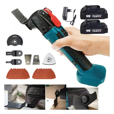 Oscillating Multi Tools Set+2Battery+Charger-Makita Battery Compatible