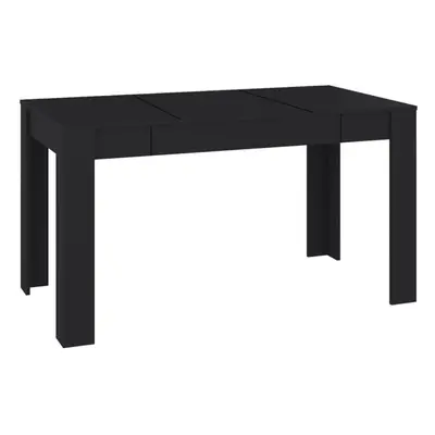 vidaXL Dining Table Black Engineered Wood Dining Room Kitchen Furniture Table