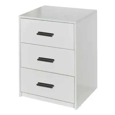 (3 Draw Cabinet) White Wooden Bedroom Furniture Cabinet Chest of Drawers Dressing Table Wardrobe