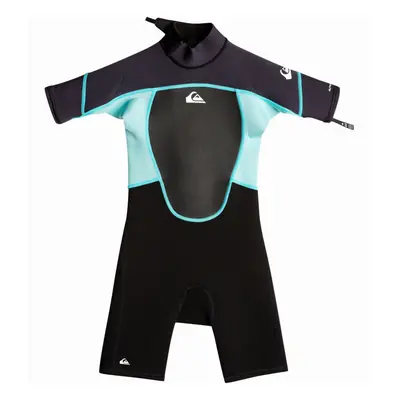 (4 Yrs, Black/Blue) Quiksilver Kids 2/2mm Prologue Back Zip Shortie Springsuit Wetsuit - Black/B