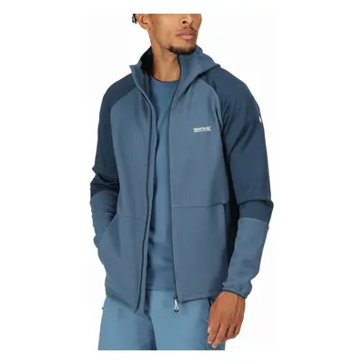 (S, Stellar Blue) Regatta Mens Moaris Softshell Outdoor Walking Hiking Extol Stretch Hooded Jack