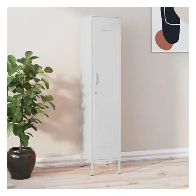 vidaXL Locker Cabinet White Steel Storage Office Furniture Cabinet Organiser