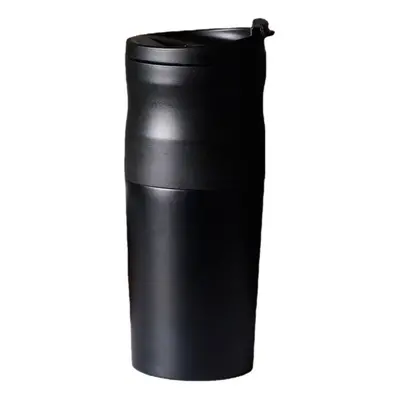 (Black) Protable Electric Coffee Grinder From Double-layer Filter 1200mAh Battery Heat Preservat