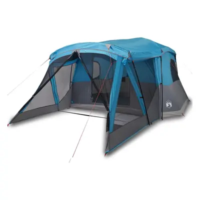 (blue, 4-person) vidaXL Family Tent with Porch 6-Person Lightweight Camping Tent Waterproof