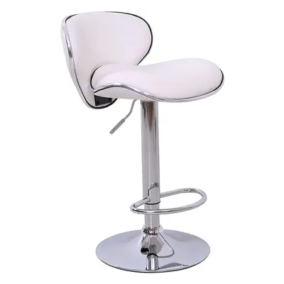 (White) EVRE Swivel seat Bar Stool with Adjustable Height