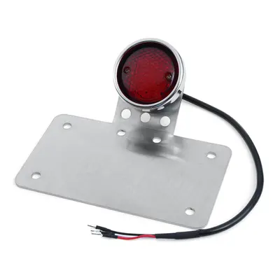 12V Motorcycle License Plate With Tail Light Rear Brake LED Turn Signal Lights Stop Lamp Univers