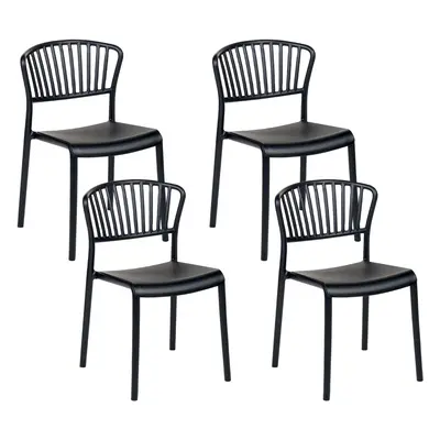 Set of Garden Chairs GELA Black