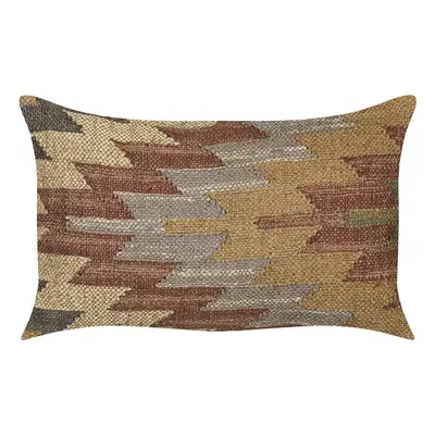 Jute Cushion Geometric Pattern x cm Multicolour DEEPOR