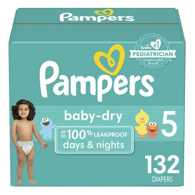 Diapers Size 5, count - Pampers Baby Dry Disposable Baby Diapers, Enormous Pack, Packaging & Pri