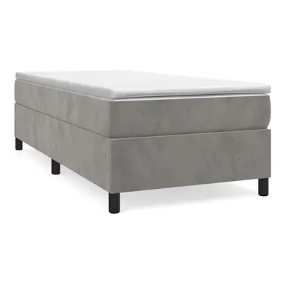 (light grey, cm/ 3ft single) vidaXL Box Spring Bed Frame Mattress Foundation Upholstered Bed Bas