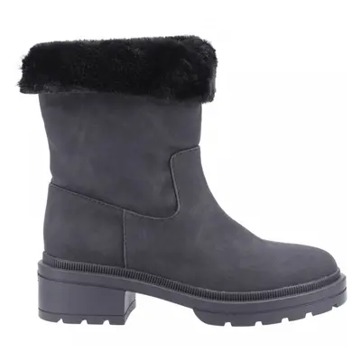 (6 (Adults')) Idea | Black | Ladies Roll-Down Mid Boots