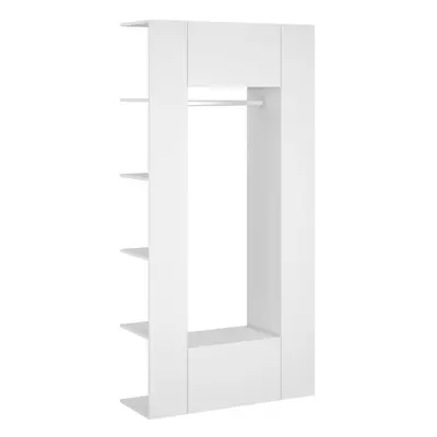 vidaXL 2x Hallway Cabinets White Engineered Wood Hallway Storage Wardrobe