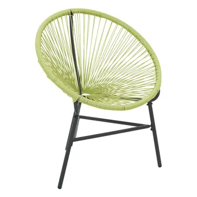 vidaXL Garden Acapulco Chair Poly Rattan Green Outdoor Patio Seat Furniture