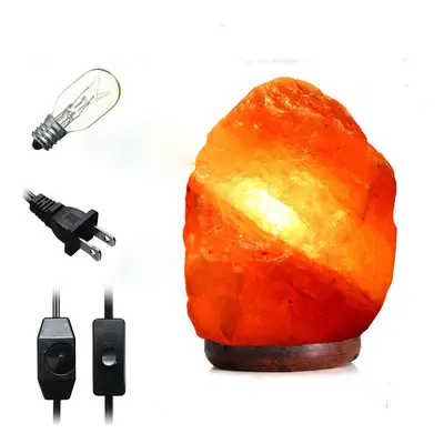 (On/Off Switch) X 18CM Natural Himalayan Ionic Air Purifier Rock Crystal Salt Lamp Table Night L