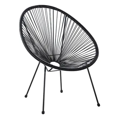 Garden Chair ACAPULCO II PE Rattan Black