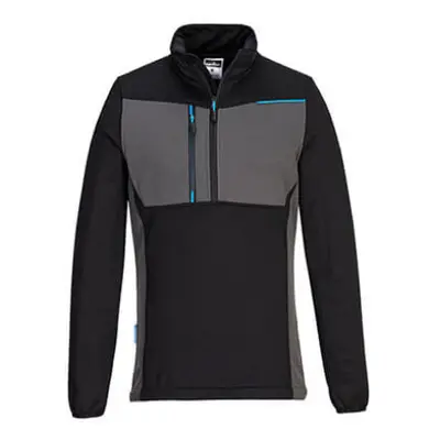 (Black, XL) Portwest WX3 Half Zip Tech Fleece