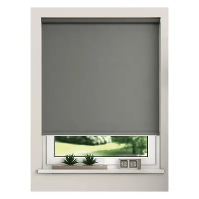 (180cm) Grey 100% Thermal Blackout Roller Blind For Windows