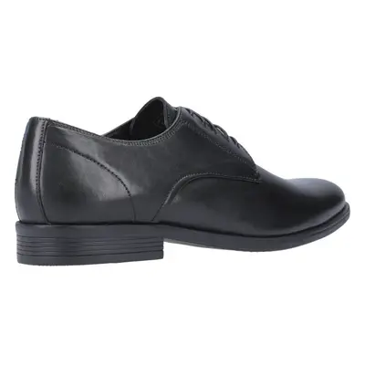 (Black, (Adults')) Hush Puppies Oscar Clean Toe Leather Men's Black Lace-Up Shoes