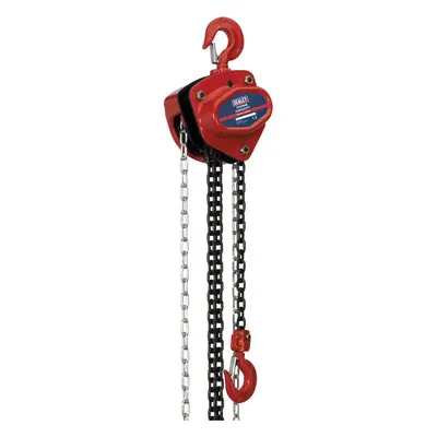 1 Tonne Chain Block - Hardened Alloy Chains - 2.5m Drop - Mechanical Load Brake