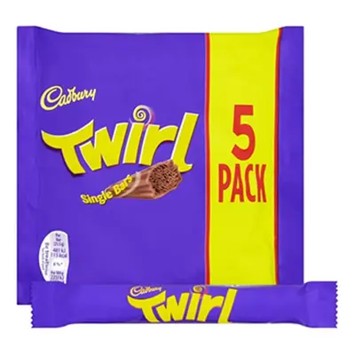 Cadbury Twirl Milk Chocolate Bar Pack 107.5g ( pack of )